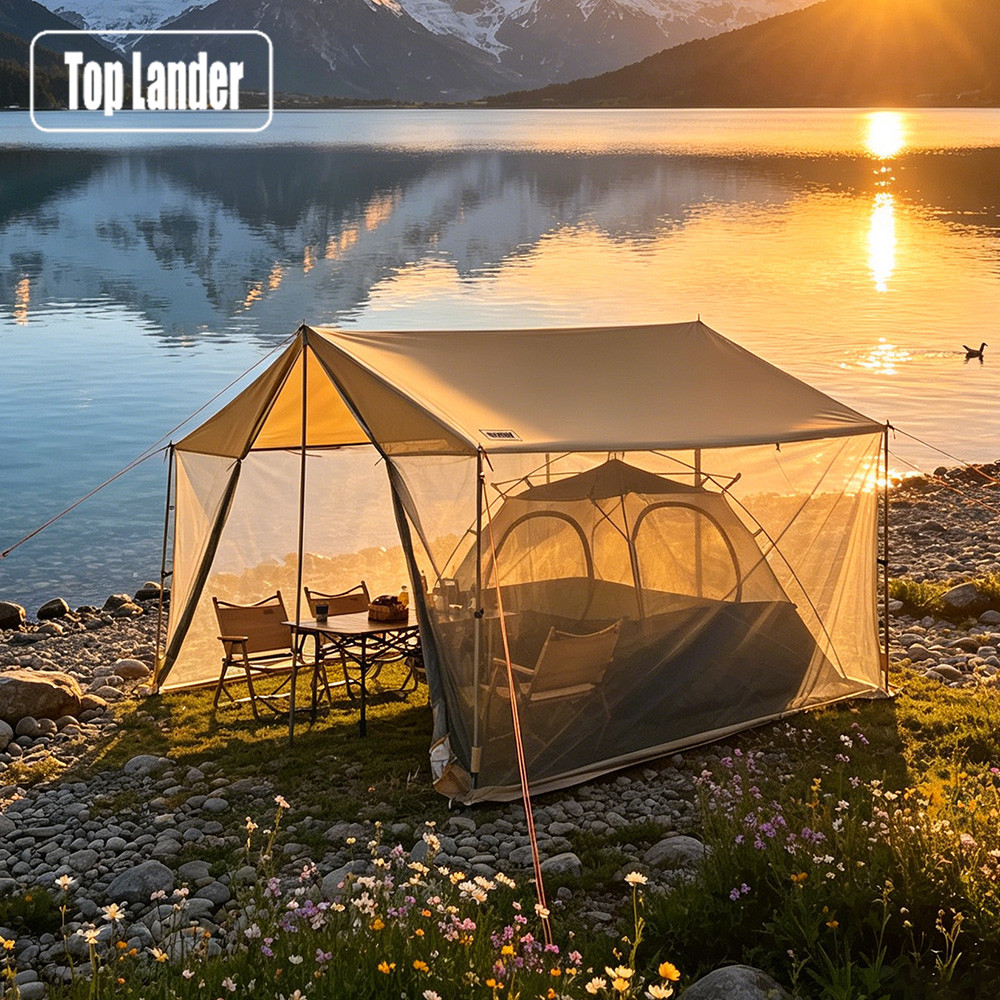 Hammock Rain Tarp - Camping Mesh Tent Anti-Mosquito Net Awning