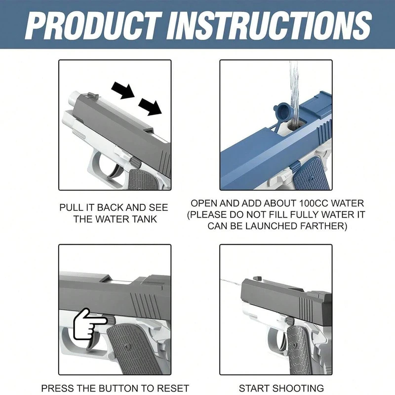 M1911 Water Guns Pistol Toy Sq - огляд і ціна Outdoor Adventure Games