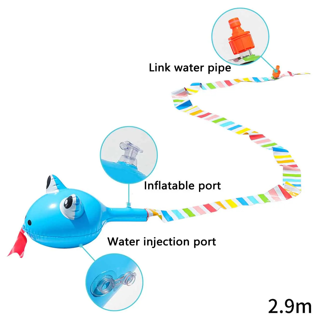 Inflatable Water Spray Snake T - огляд і ціна Outdoor Adventure Games