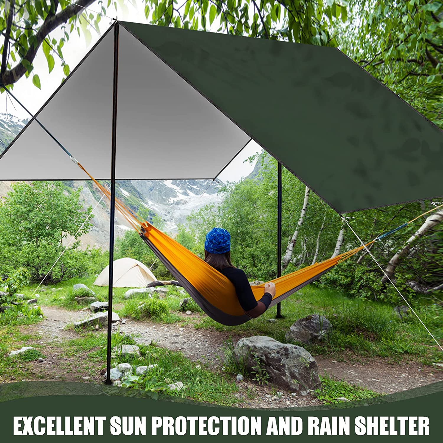 2026 Waterproof Camping Tarp,  - огляд і ціна Hammock Rain Tarp