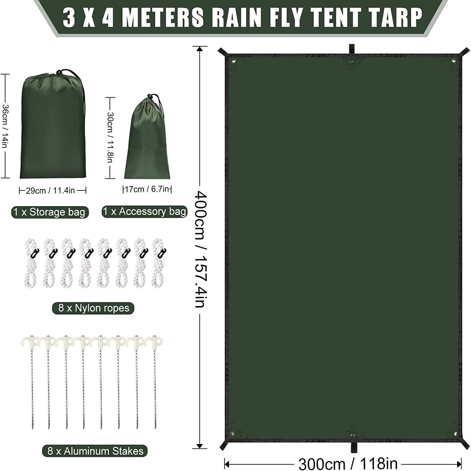 2026 Waterproof Camping Tarp,  - огляд і ціна Hammock Rain Tarp